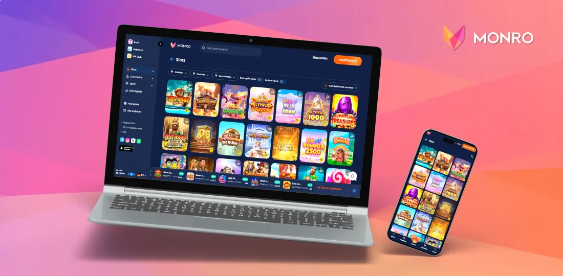 Spielauswahl im Monro Casino